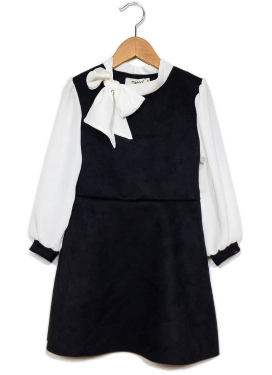 Madeline Dress in Noir Et Blanc